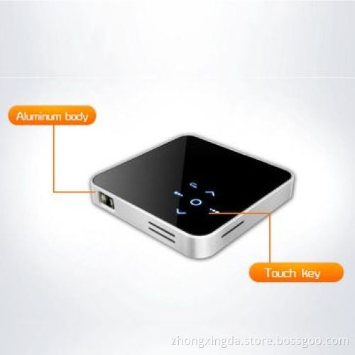 HDMI pocket DLP projector for home entertainment, with USB, touch control, 3.5mm earphones